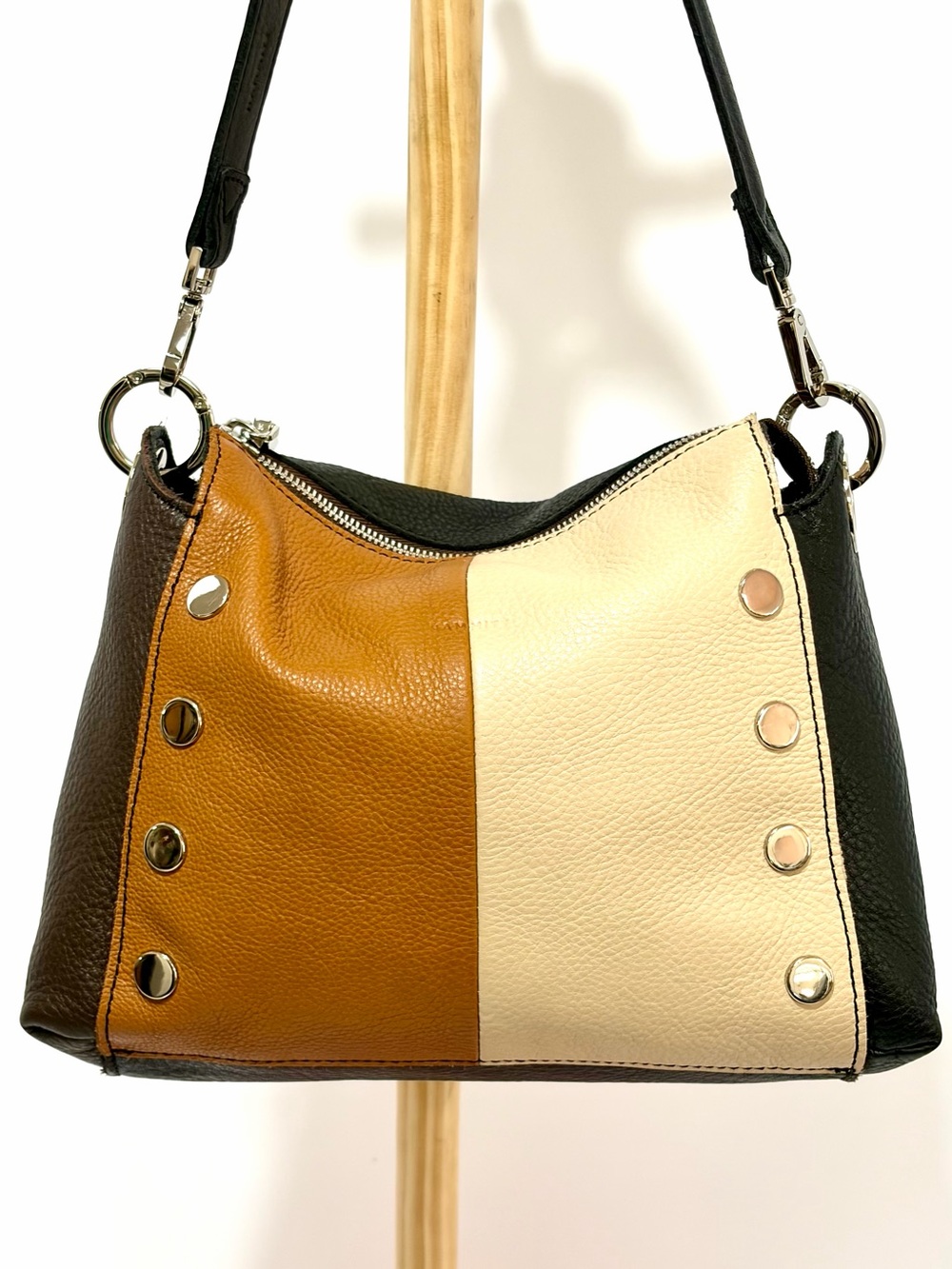 Hammitt Bryant MD Crossbody/Shoulder Bag In Strata/Shiny Silver Hardware